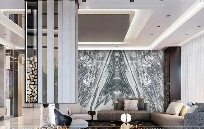 Đá Marble ốp tường phòng khách